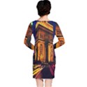 Paris Cityscapes Lights Multicolor France Long Sleeve Nightdress View2