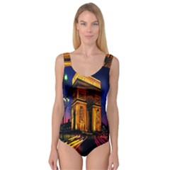 Paris Cityscapes Lights Multicolor France Princess Tank Leotard  by Sapixe