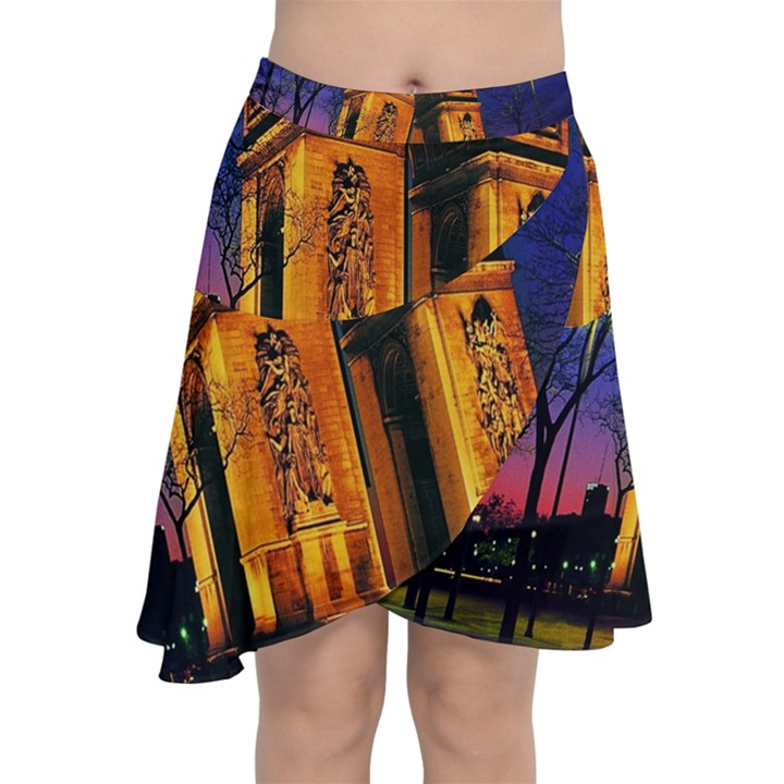 Paris Cityscapes Lights Multicolor France Chiffon Wrap