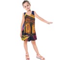 Paris Cityscapes Lights Multicolor France Kids  Sleeveless Dress View1