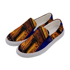 Paris Cityscapes Lights Multicolor France Women s Canvas Slip Ons by Sapixe