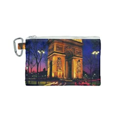 Paris Cityscapes Lights Multicolor France Canvas Cosmetic Bag (small) by Sapixe