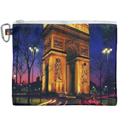 Paris Cityscapes Lights Multicolor France Canvas Cosmetic Bag (xxxl) by Sapixe