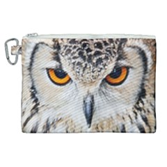 Owl Face Canvas Cosmetic Bag (xl) by Sapixe