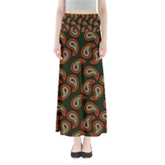 Pattern Abstract Paisley Swirls Full Length Maxi Skirt by Sapixe