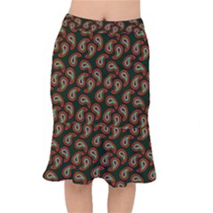 Pattern Abstract Paisley Swirls Mermaid Skirt by Sapixe