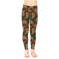 Pattern Abstract Paisley Swirls Kids  Legging by Sapixe