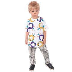 Pattern Circular Birds Kids Raglan Tee