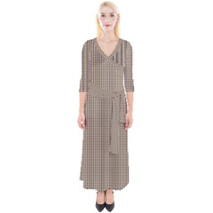 Pattern Background Stripes Karos Quarter Sleeve Wrap Maxi Dress by Sapixe