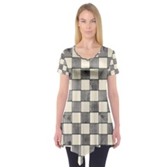 Pattern Background Texture Short Sleeve Tunic  by Sapixe