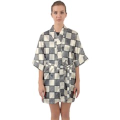 Pattern Background Texture Quarter Sleeve Kimono Robe by Sapixe