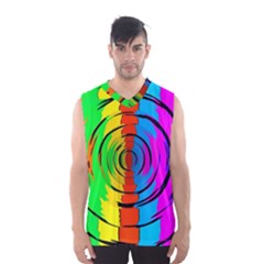 Pattern Colorful Glass Distortion Men s Basketball Tank Top by Sapixe