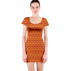 Pattern Creative Background Short Sleeve Bodycon Dress by Sapixe