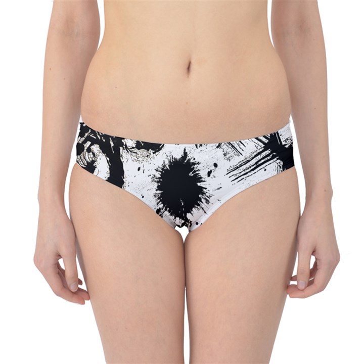 Pattern Color Painting Dab Black Hipster Bikini Bottoms