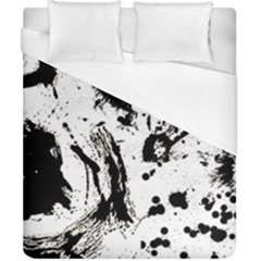 Pattern Color Painting Dab Black Duvet Cover (california King Size) by Sapixe