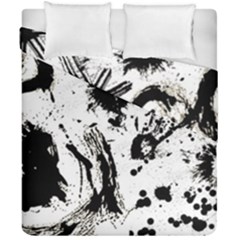 Pattern Color Painting Dab Black Duvet Cover Double Side (california King Size) by Sapixe