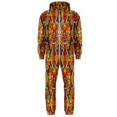 Artwork By Patrick-aztec-1 Hooded Jumpsuit (men) 