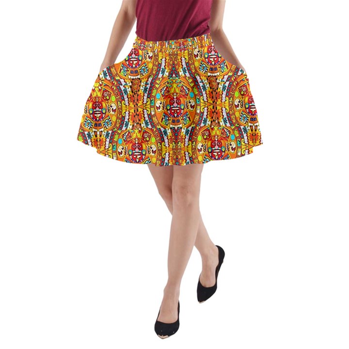 ARTWORK BY PATRICK-AZTEC-1 A-Line Pocket Skirt