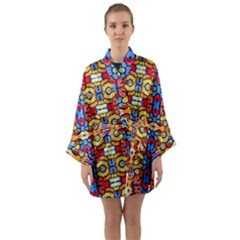 Artwork By Patrick-pattern-37 Long Sleeve Kimono Robe by ArtworkByPatrick