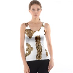 Pattern Motif Decor Tank Top by Sapixe