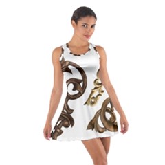 Pattern Motif Decor Cotton Racerback Dress