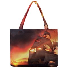 Pirate Ship Caribbean Mini Tote Bag by Sapixe