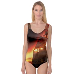 Pirate Ship Caribbean Princess Tank Leotard  by Sapixe