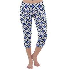 Blue Jess Capri Yoga Leggings by jumpercat