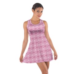 Pattern Pink Grid Pattern Cotton Racerback Dress