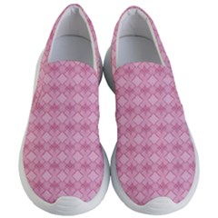 Pattern Pink Grid Pattern Women s Lightweight Slip Ons by Sapixe