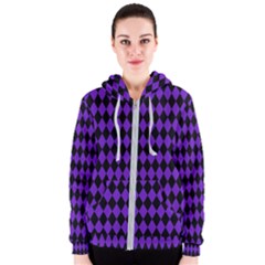 Jester Purple Women s Zipper Hoodie by jumpercat