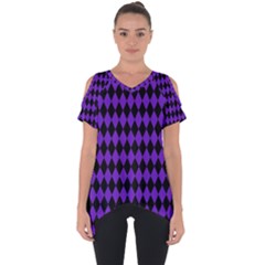 Jester Purple Cut Out Side Drop Tee by jumpercat