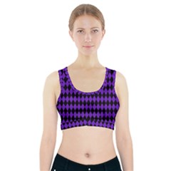 Jester Purple Sports Bra With Pocket by jumpercat