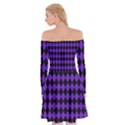 Jester Purple Off Shoulder Skater Dress View2