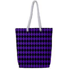 Jester Purple Full Print Rope Handle Tote (small) by jumpercat