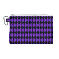 Jester Purple Canvas Cosmetic Bag (large) by jumpercat