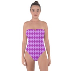 Pink Jess Tie Back One Piece Swimsuit by jumpercat