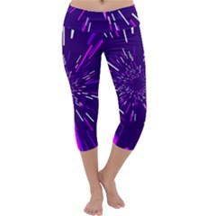 Space Trip 2 Capri Yoga Leggings by jumpercat