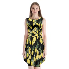 Lemons Sleeveless Chiffon Dress   by CasaDiModa