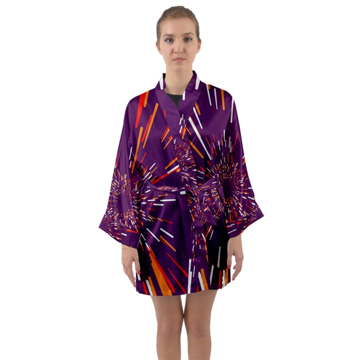 Space Trip 4 Long Sleeve Kimono Robe