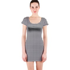 Triangulate Black And White Short Sleeve Bodycon Dress by jumpercat