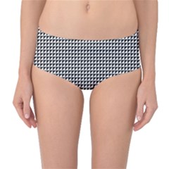 Triangulate Black And White Mid-waist Bikini Bottoms by jumpercat