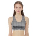 Triangulate Black And White Sports Bra with Border View1