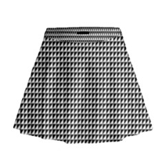 Triangulate Black And White Mini Flare Skirt by jumpercat