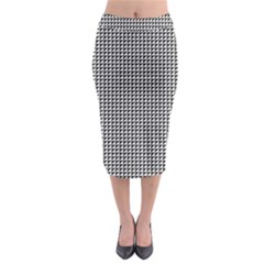 Triangulate Black And White Midi Pencil Skirt by jumpercat