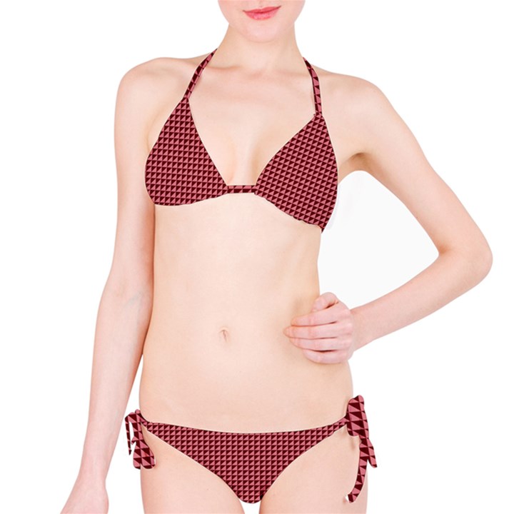 Red Triangulate Bikini Set