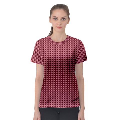 Red Triangulate Women s Sport Mesh Tee by jumpercat