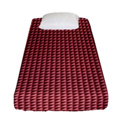 Red Triangulate Fitted Sheet (single Size) by jumpercat