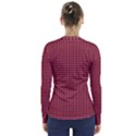 Red Triangulate V-Neck Long Sleeve Top View2