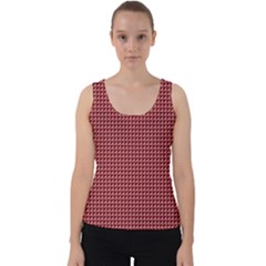 Red Triangulate Velvet Tank Top by jumpercat